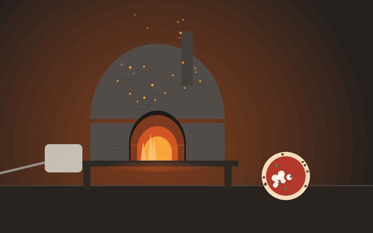 Pizza com pouca cobertura, tomate, muçarela rasgada e manjericão antes do forno